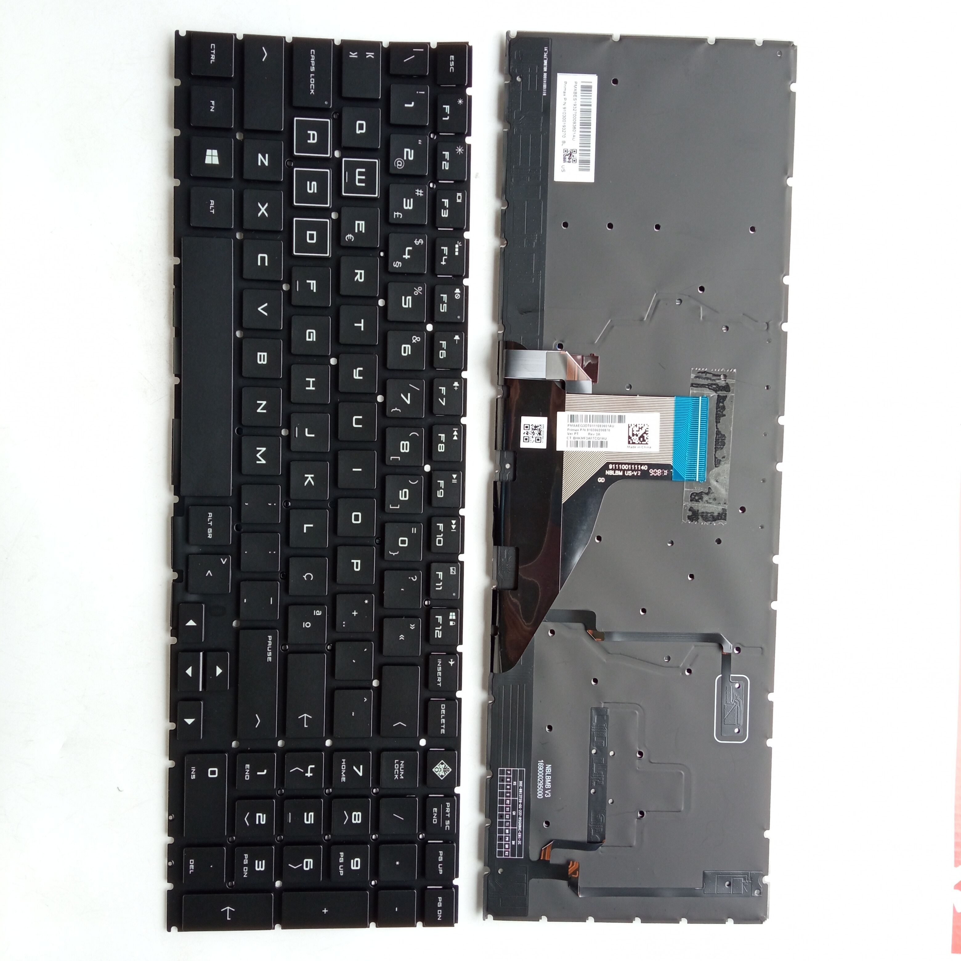 Picture of New Replacement Laptop Keyboard For HP 15-DC colorful backlight small carriage return BLACK Backlit PO Layout